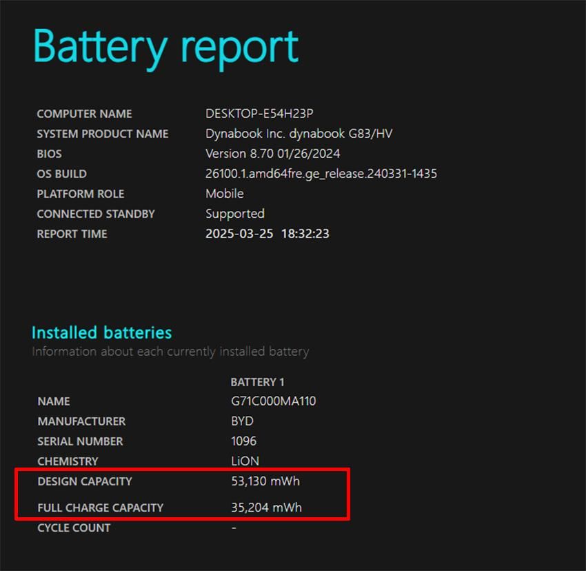 再生品 二代目 dynabook G83/HS G83/HU シリーズ 内蔵バッテリー
