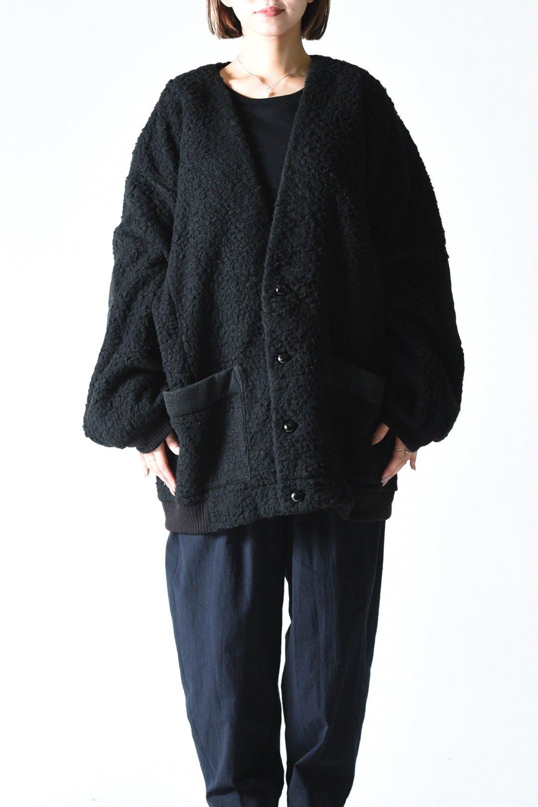 My Beautiful Landlet FAUX ALPACA ビッグカーディガン Black