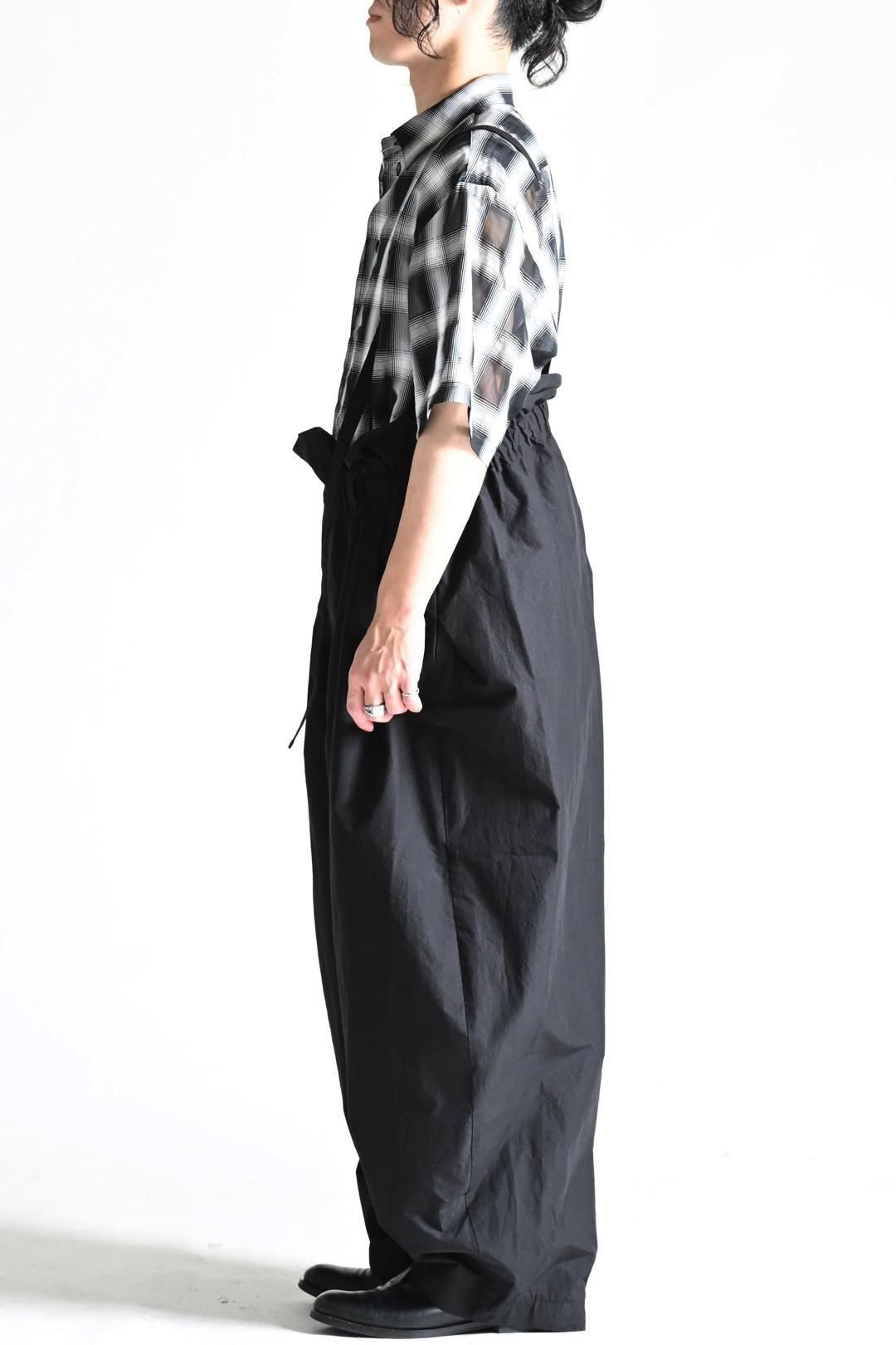 My Beautiful Landlet サスペンダービッグパンツ Black - BISHOOL