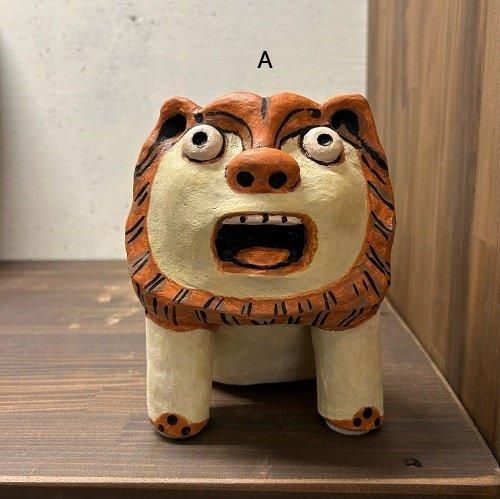 なか村工房：漆喰シーサー（A） - 鍵石 - キーストンオンラインストア