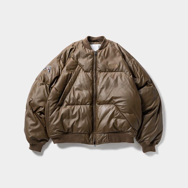 TIGHTBOOTH / TBKB LEATHER MA-1 DOWN JKT