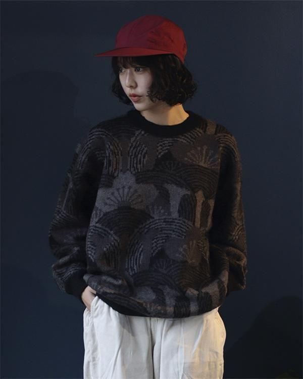 Evisen Skateboards ゑ（エビセン）KABUTO MOHAIR CREW KNIT - birnest