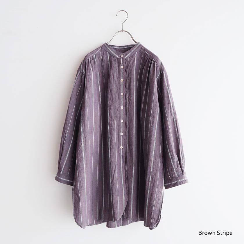 ORCHID オーガニックコットン マグワッシャー バンドカラーロング