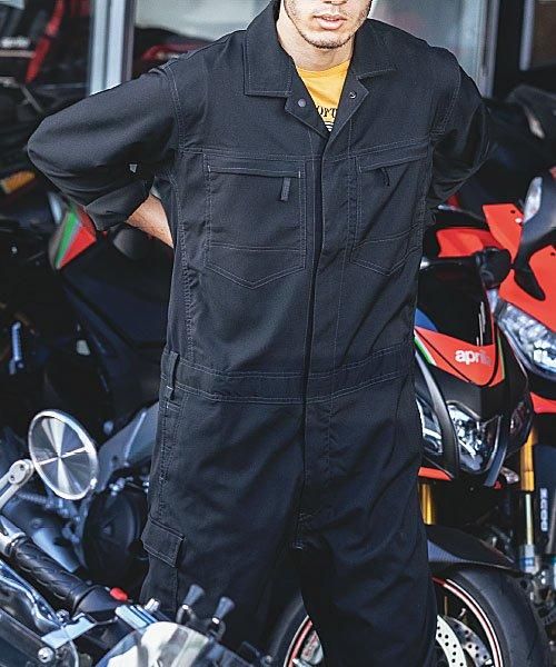 GE-447ダブルメッシュ・ストレッチ長袖ツナギ【春夏用】 - SK