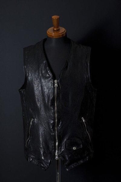 FRENCH SHOULDER “GARMENT-DYED” VEST No. 1842-08 - ISAMU KATAYAMA