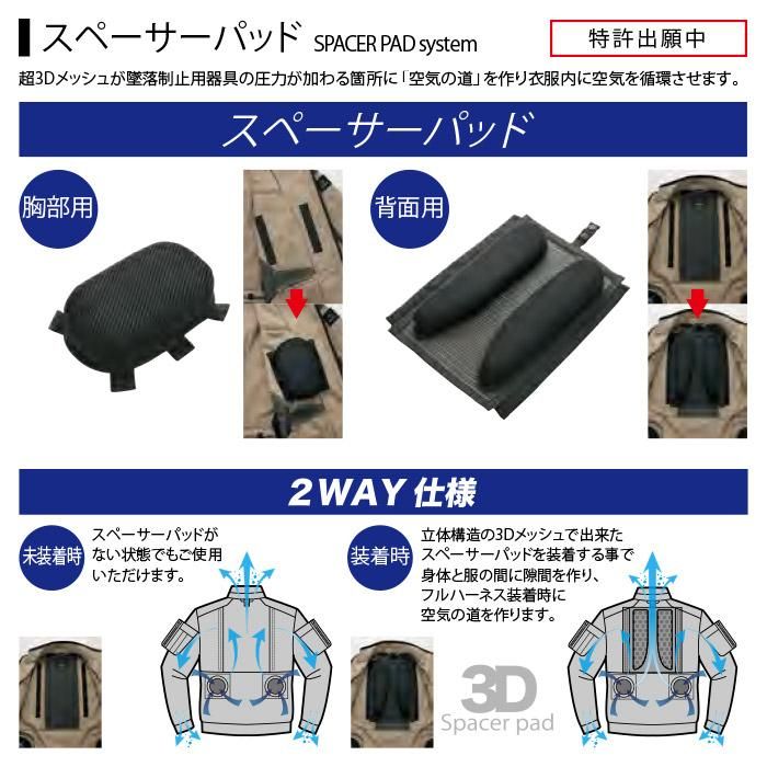 アイトス AZ-865939（3Dスペーサーパッド）｜空調服専門店
