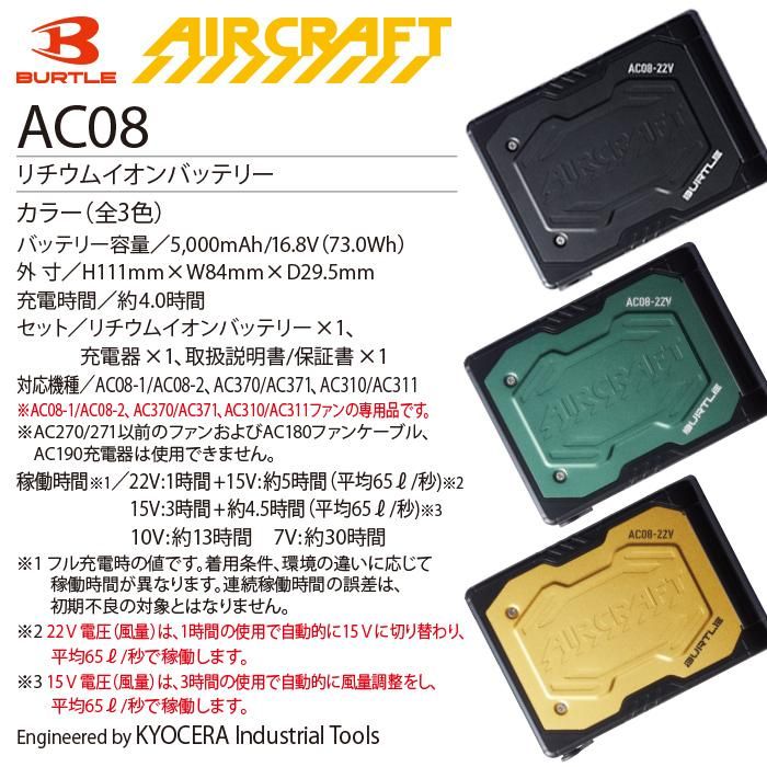 BUTLE AIR CRAFT AC08bAC08f-SET｜空調服・EFウェア専門店 通販