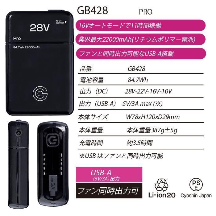 長信ジャパン GF1-GB428-SET ファン+バッテリーセット｜空調服専門店