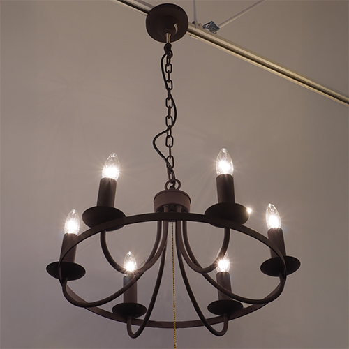 CIRCLE CHANDELIER シャンデリア 照明 6灯 LED対応 高さ調節可能