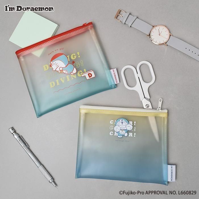 グラデーションフラットポーチ｜アイムドラえもん｜フラワーリング