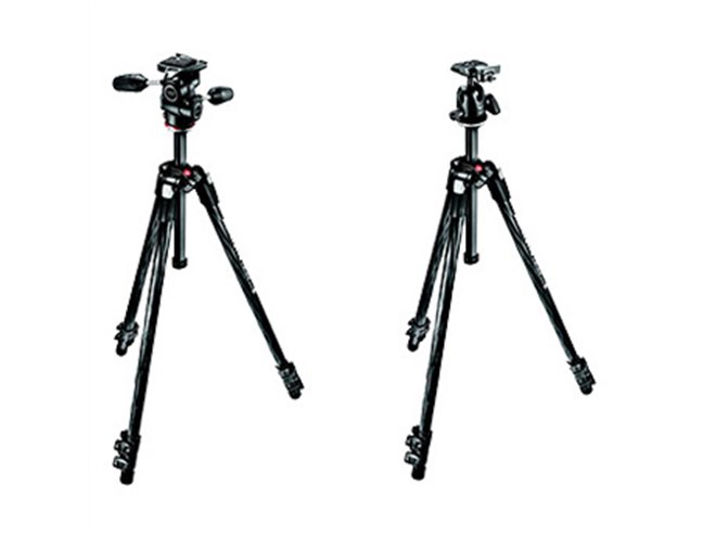 マンフロット、3段タイプのアルミ製エントリー三脚「290 LIGHT」など