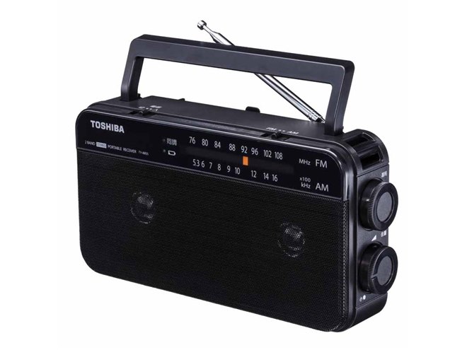 東芝、左右の8cm径スピーカーと500mW×2chアンプ搭載のAM/FMラジオ