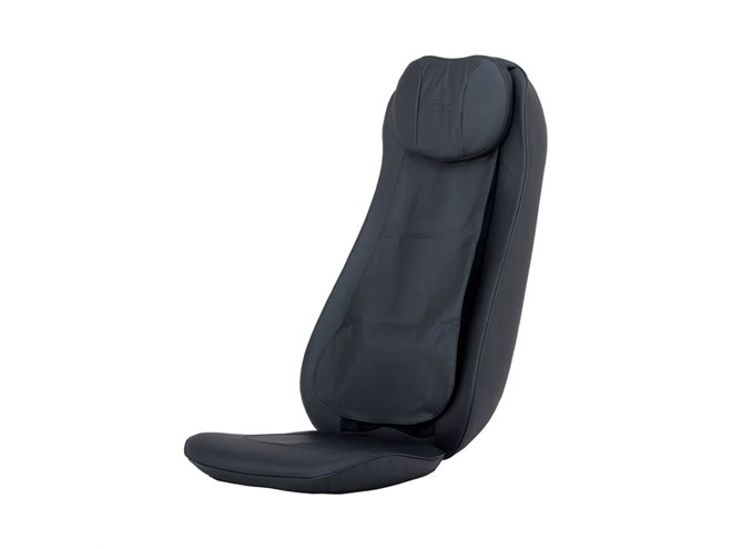 もみ、たたき、指圧、振動”対応の薄型折りたたみ式マッサージチェア