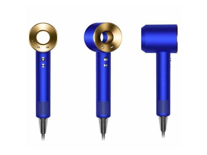 ダイソン、金箔を手作業で施したドライヤー「Dyson Supersonic ブルー