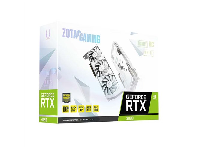 ZOTAC、ホワイトカラーを採用した「GeForce RTX 3080」搭載ビデオ