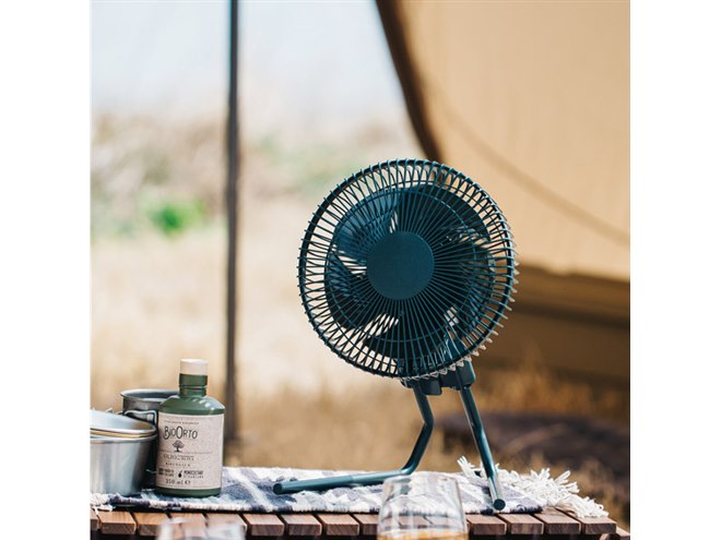 アウトドアでも使いやすい、防塵・防滴仕様のポータブル扇風機「ANDON
