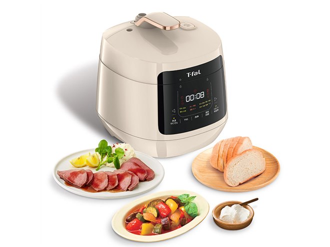 ティファール、1台16役の電気圧力鍋「ラクラ・クッカー プラス」を