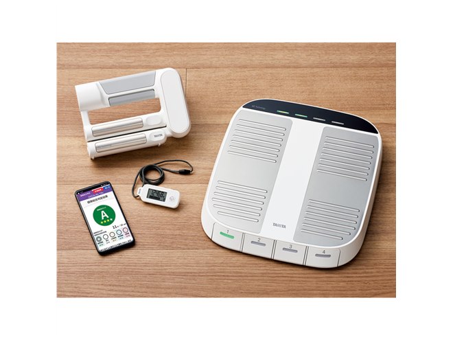 タニタ、スマホでデータ管理できる「筋力計」「体組成計」「歩数計」の