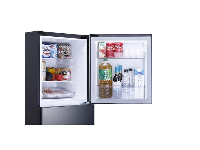 ツインバード、ミラーデザインを採用した2ドア冷凍冷蔵庫「HR-GJ12B