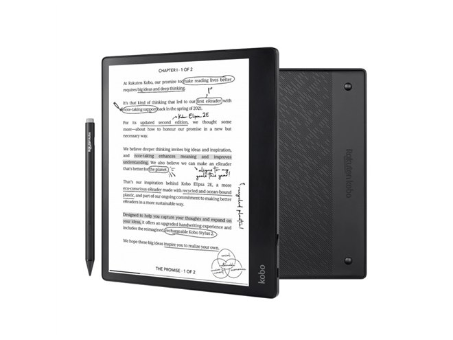 楽天Kobo、スタイラスペン付き10.3型電子書籍リーダー「Kobo Elipsa 2E
