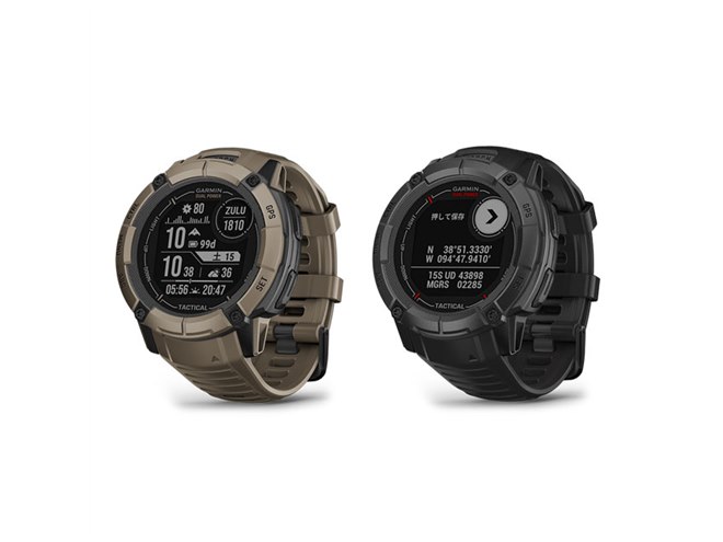 ガーミン、ソーラー充電対応のアウトドアGPSウォッチ「Instinct 2X