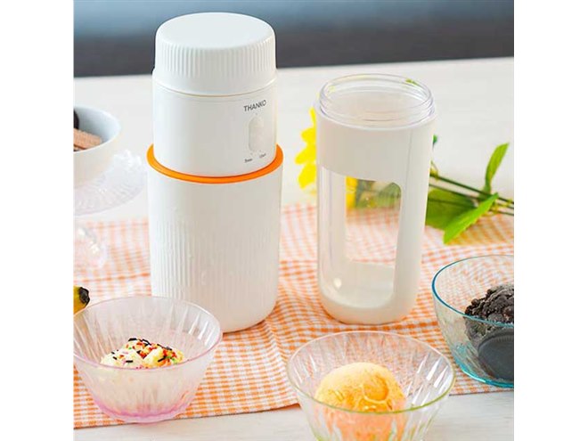 サンコー、ボウルや泡立て器が不要のオールインワンのアイスクリーム