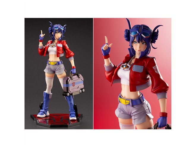 トランスフォーマー」コンボイの美少女版フィギュアが登場、お団子ヘア