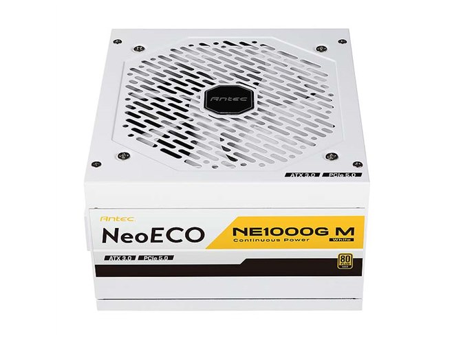 Antec、80PLUS GOLDを取得した1000W電源ユニット「NE1000G M WHITE ATX