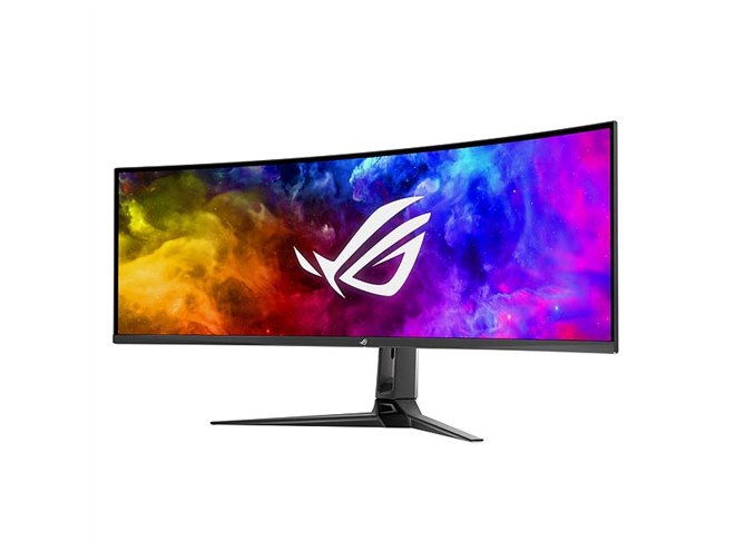 ASUS、QD-OLED採用の49型湾曲ゲーミングモニター「ROG Swift OLED