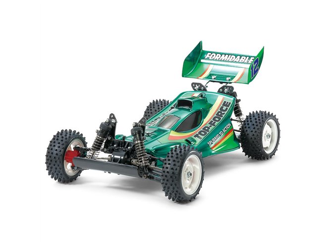 タミヤ、1991年発売のシャフトドライブ4WDバギー「トップフォース」の