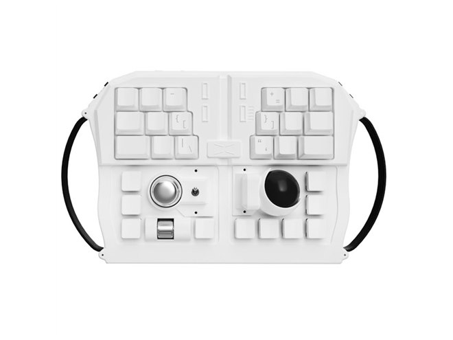 ビックカメラ、両手で握ってタイプできる変形キーボード「GrabShell