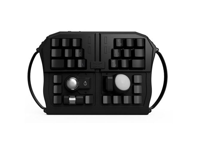 ビックカメラ、両手で握ってタイプできる変形キーボード「GrabShell