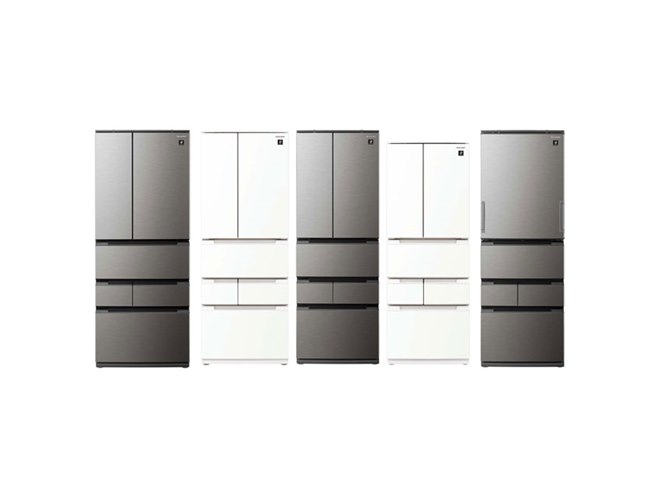 シャープ、奥行63cmの薄型設計を採用したプラズマクラスター冷蔵庫