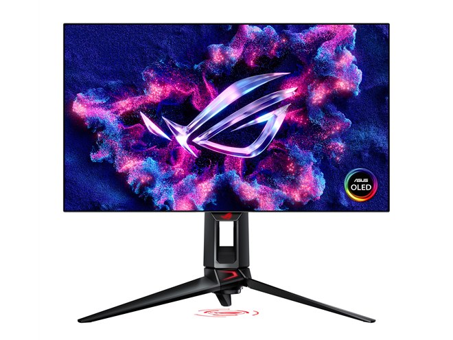 ASUS、480Hz駆動の26.5型有機ELゲーミングモニター「ROG Swift OLED