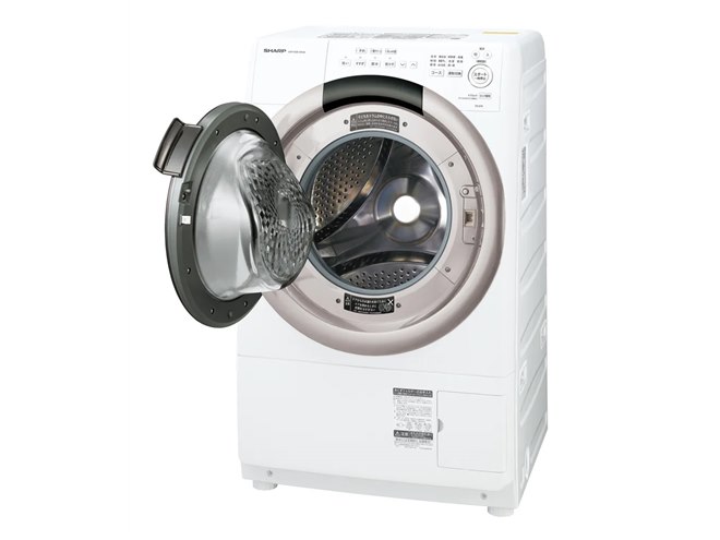 シャープ、マンションにも置ける洗濯7kg/乾燥3.5kgのドラム式洗濯乾燥