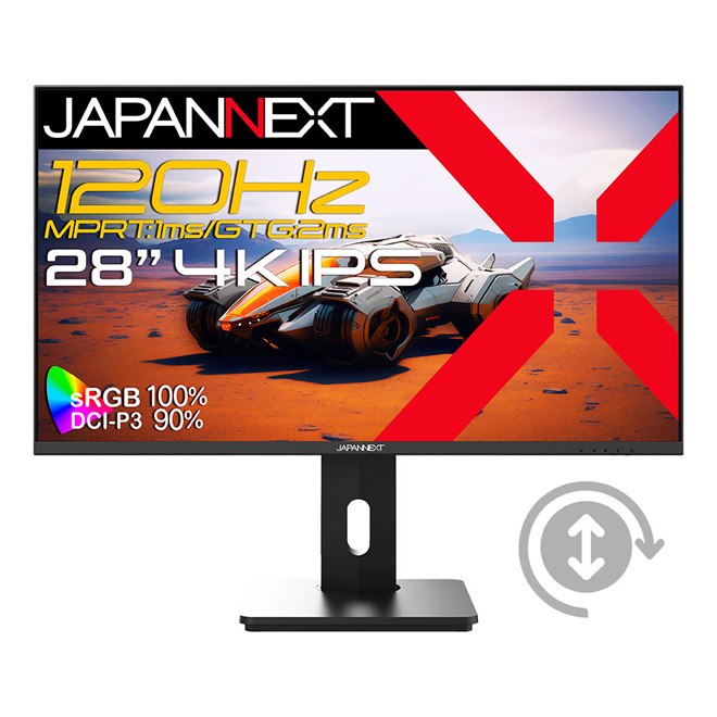 JAPANNEXT、PS5との4K/120Hz接続に対応する28型4Kゲーミングモニター