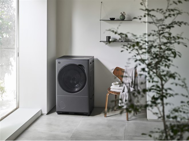 シャープ、ヒートポンプ乾燥を採用した洗濯8kg/乾燥4kgのドラム式洗濯