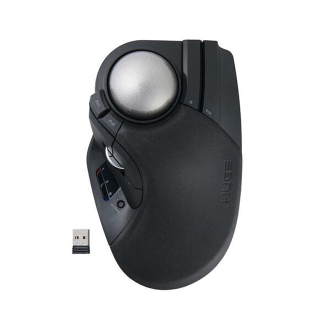 エレコム、3台に同時接続できるトラックボールマウス「HUGE PLUS