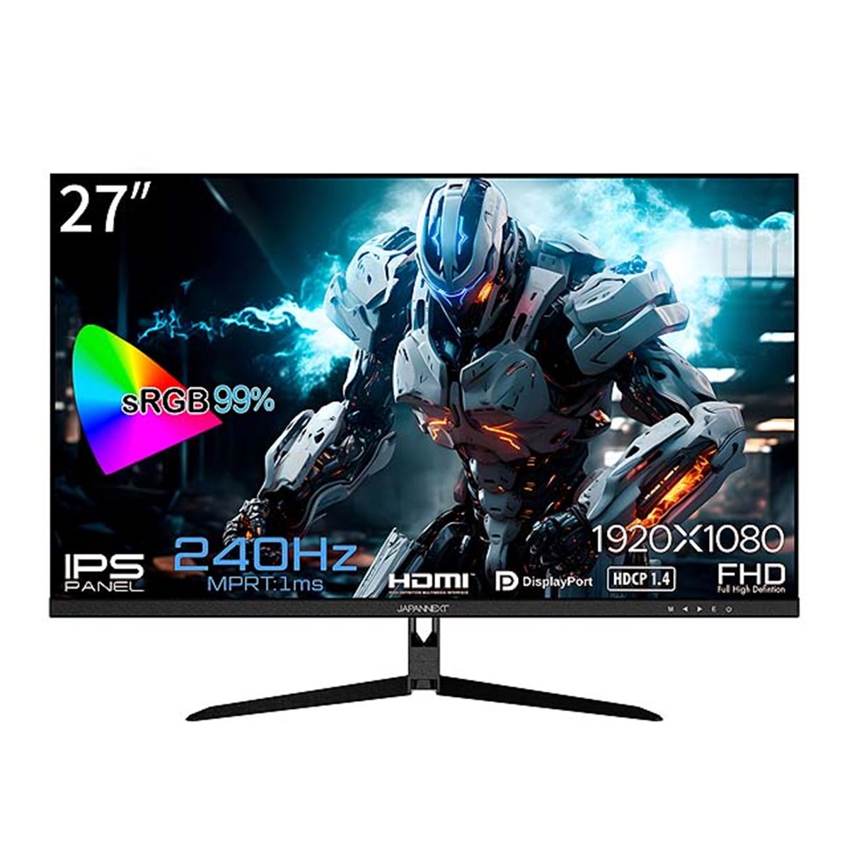 JAPANNEXT、240Hz駆動に対応した27型ゲーミングモニター「JN