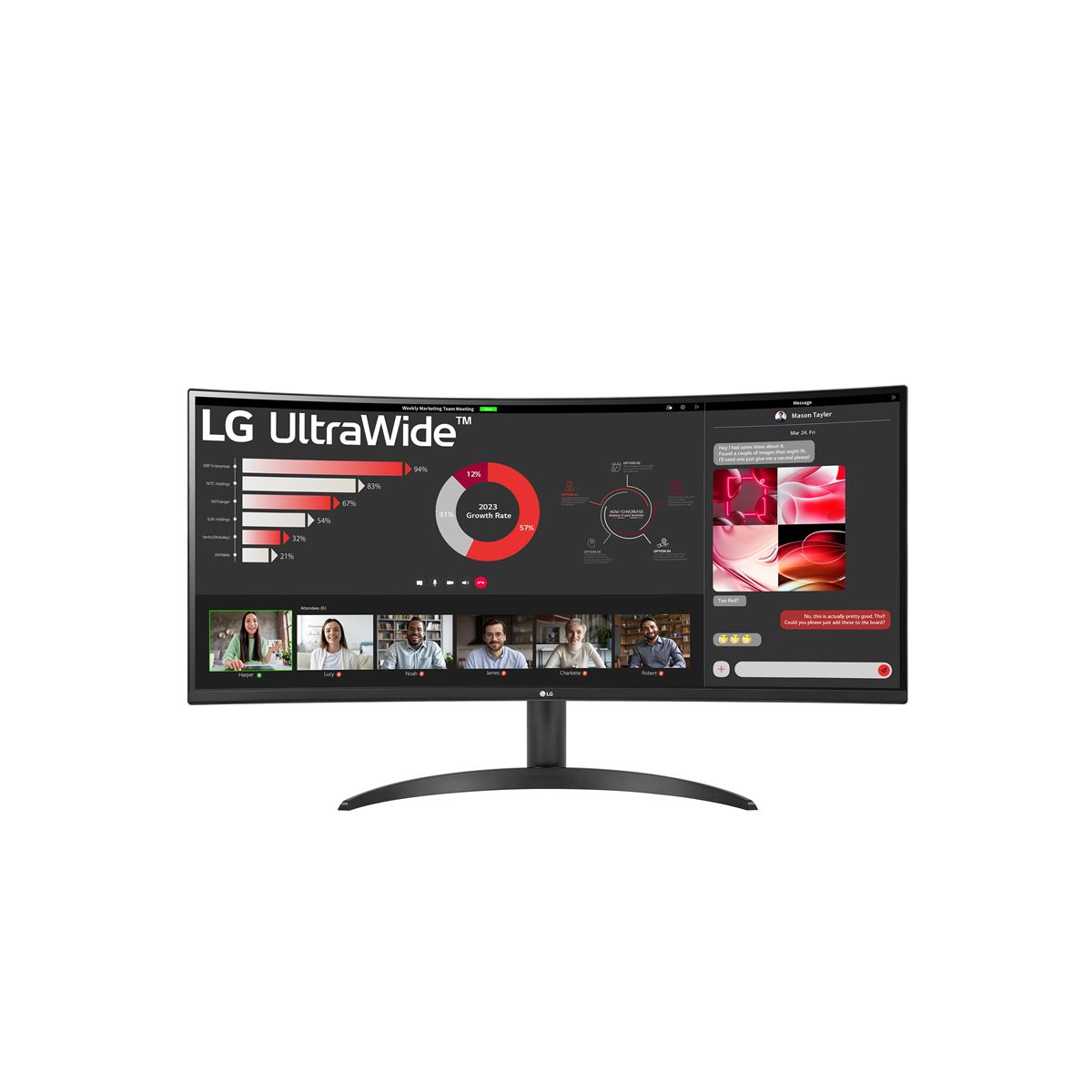 LG、複数デバイスの画面も分割表示可能な34型曲面ウルトラワイド