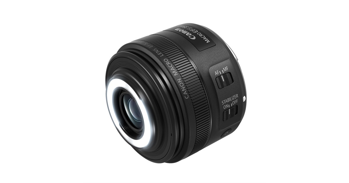 キヤノン、LEDライト内蔵マクロレンズ「EF-S35mm F2.8 マクロ IS STM