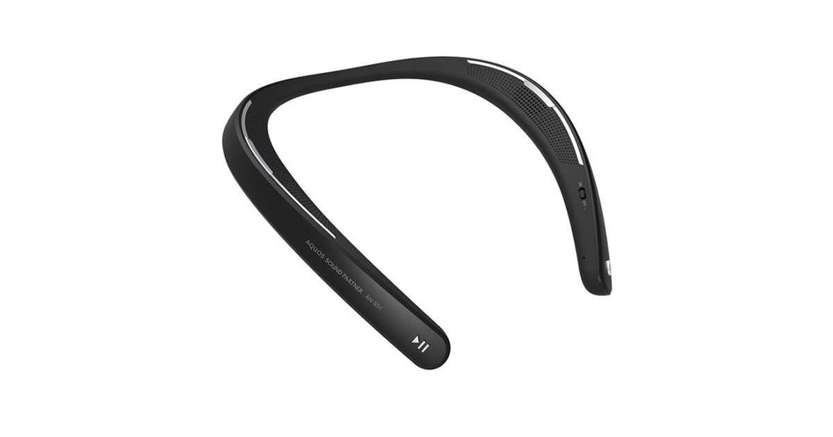 シャープ、軽量88gのウェアラブルネックスピーカー「AQUOS サウンド