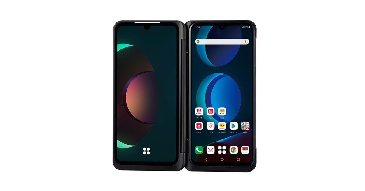 ドコモ、6.8型有機EL×2画面対応の5Gスマホ「LG V60 ThinQ 5G L-51A