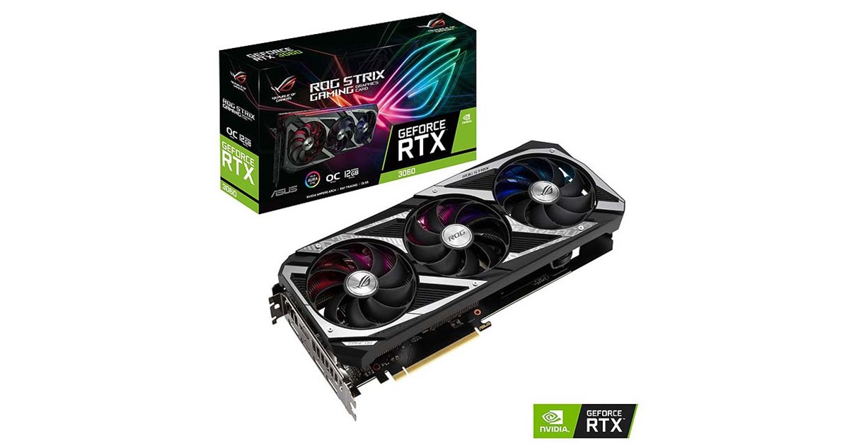 ASUS、OC仕様の「GeForce RTX 3060」を搭載したビデオカード2機種