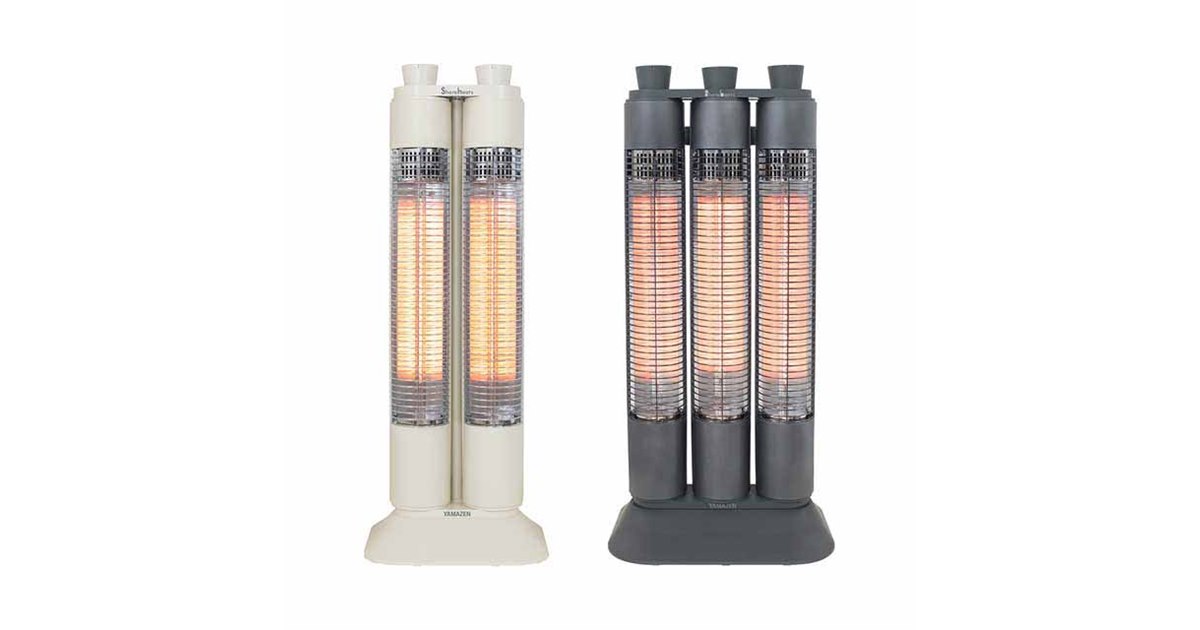 山善、首を振らず広範囲を常時暖める「ワイドレンジカーボンヒーター