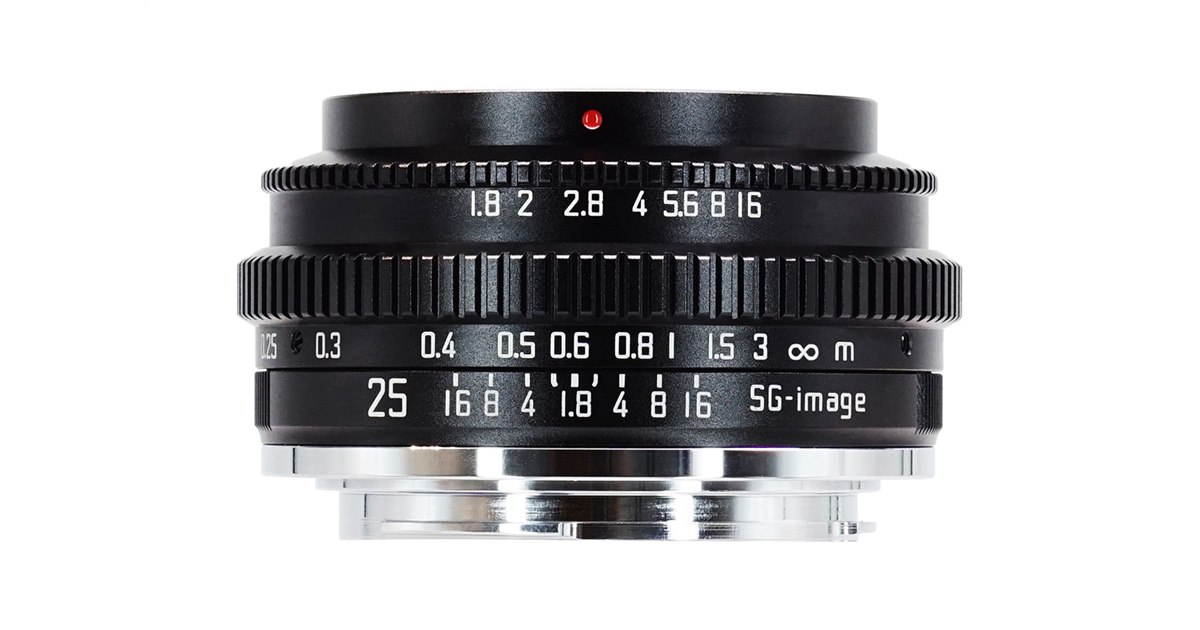 12,000円、APS-C用のマニュアルフォーカス単焦点レンズ「SG-image 25mm