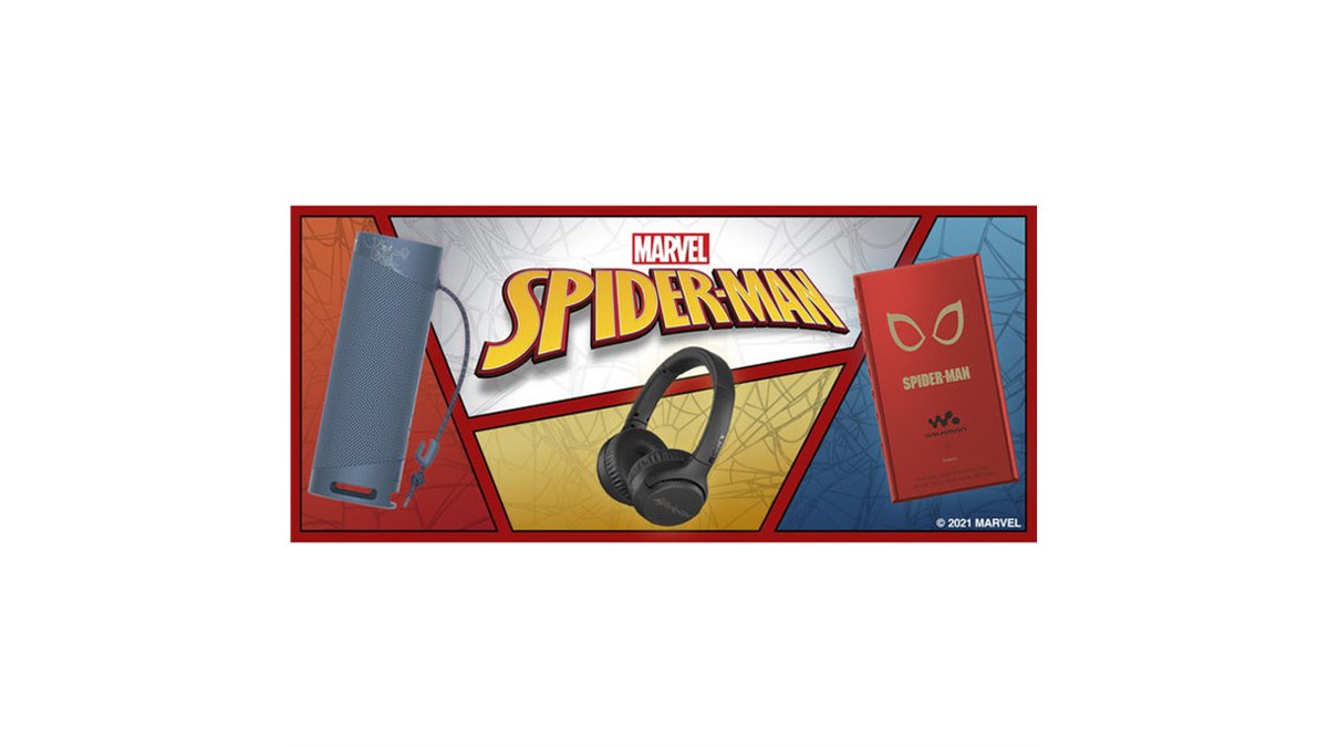 ソニー、「スパイダーマン」デザインのウォークマン/無線ヘッドホン