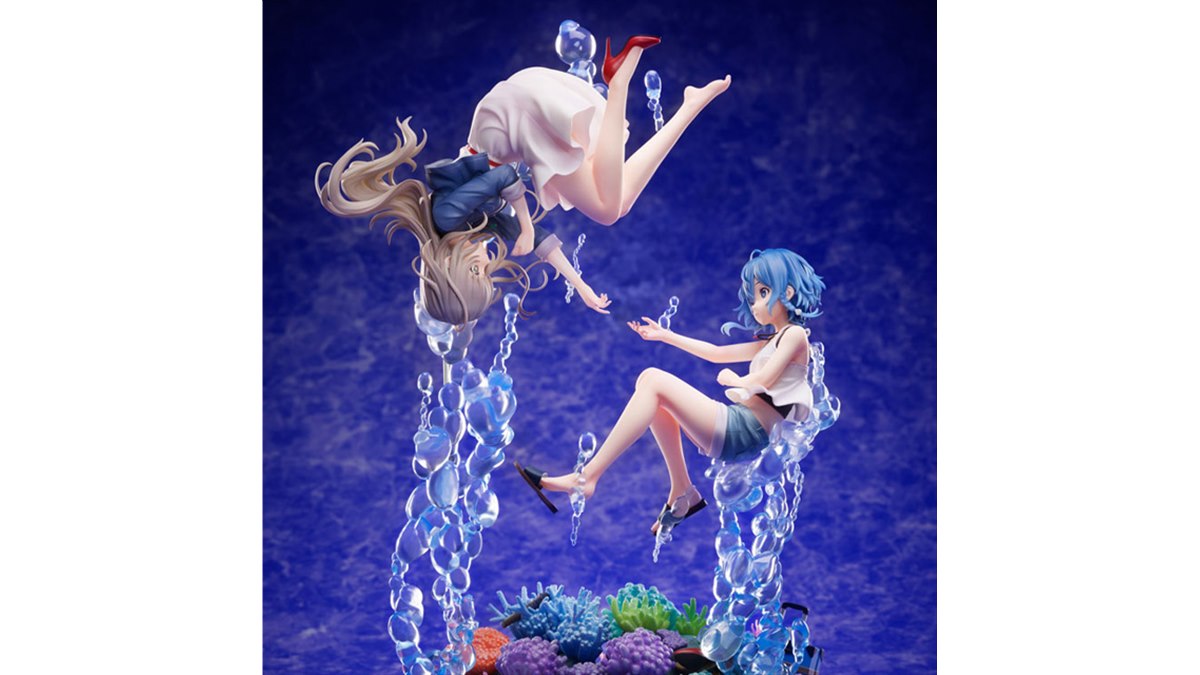 アニメ「白い砂のアクアトープ」見つめ合う海咲野くくる＆宮沢風花が1