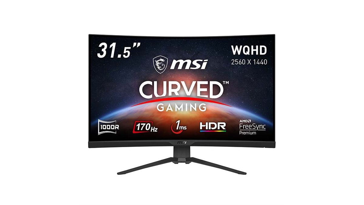 MSI、湾曲率1000Rを採用した31.5型ゲーミングモニター「G322CQP