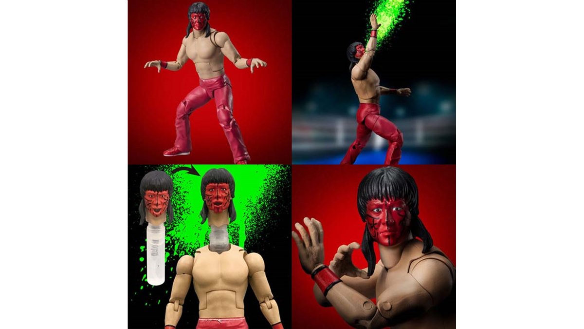 毒霧噴射ギミック付き、グレート・ムタのアクションフィギュアを